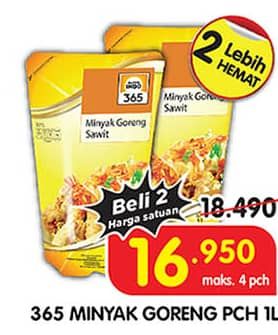 Promo Harga 365 Minyak Goreng 1000 ml - Superindo