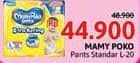 Promo Harga Mamy Poko Pants Xtra Kering L20 20 pcs - Alfamidi