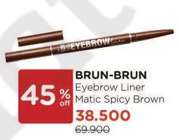 Promo Harga BRUNBRUN Eyebrow Liner Spicy Brown 1 gr - Watsons