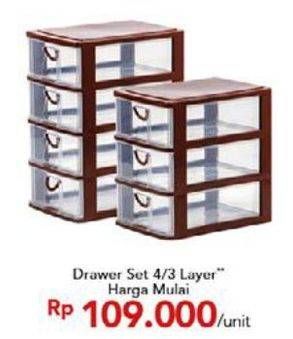 Promo Harga Drawer 3 Layer, 4 Layer  - Carrefour