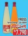 Promo Harga FREISS Syrup Squash Lychee, Orange 500 ml - Hypermart