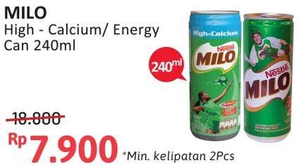 Promo Harga MILO Susu UHT Calcium, Original 240 ml - Alfamidi