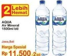 Promo Harga AQUA Air Mineral 1500 ml - Indomaret