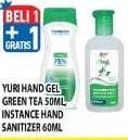 Promo Harga YURI Hand Gel Green Tea 50ml / INSTANCE Hand Sanitizer 60ml  - Hypermart
