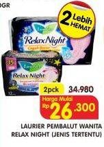 Promo Harga Laurier Relax Night Jenis Tertentu per 2 pouch - Superindo