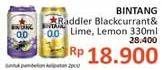 Promo Harga BINTANG Radler Zero Blackcurrant Lime, Lemon 330 ml - Alfamidi