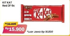 Promo Harga Kit Kat Chocolate 2 Fingers per 6 bungkus 17 gr - Alfamart