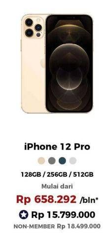 Promo Harga APPLE iPhone 12 Pro 128 GB, 256 GB, 512 GB 1 pcs - Erafone