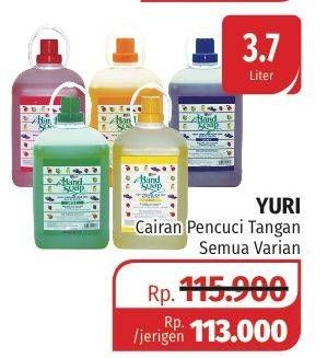 Promo Harga YURI Hand Soap All Variants 3700 ml - Lotte Grosir