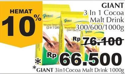 Promo Harga Giant Cocoa Malt Drink 1000 gr - Giant