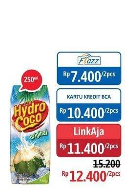 Promo Harga HYDRO COCO Minuman Kelapa Original per 2 pcs 250 ml - Alfamidi