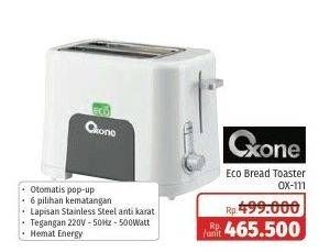 Promo Harga OXONE OX-111 | Eco Bread Toaster  - Lotte Grosir
