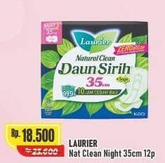 Promo Harga Laurier Natural Clean Night Wing 35cm 12 pcs - Alfamart