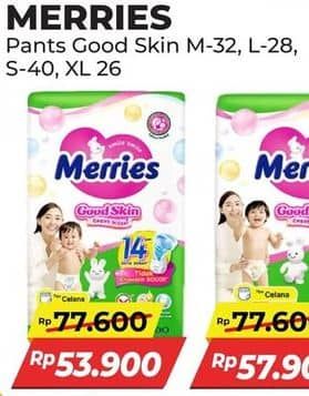 Promo Harga Merries Pants Good Skin M32, L28 28 pcs - Alfamart