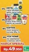 Promo Harga ANTIS Hand Sanitizer + YOA Hand Soap + SOFTIES Masker + YOA Air Disinfectant   - Yogya