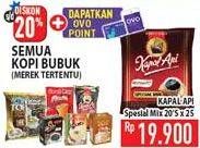 Promo Harga Kapal Api Kopi Bubuk Special Mix per 20 sachet 25 gr - Hypermart