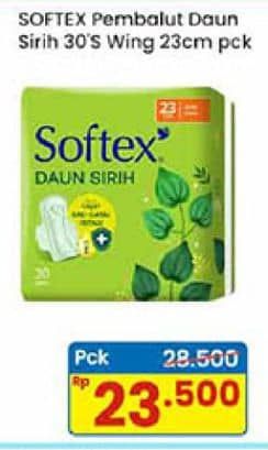 Promo Harga Softex Daun Sirih Wing 23cm 30 pcs - Indomaret