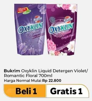 Promo Harga Bukrim Oxy Klin Liquid Violet Scent, Romantic Floral 700 ml - Carrefour