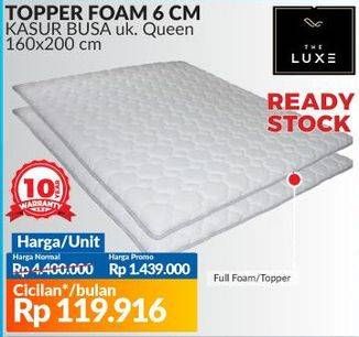 Promo Harga THE LUXE Topper Foam Non Fitted 160x200cm  - Courts