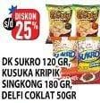 Promo Harga DUA KELINCI Kacang Sukro/KUSUKA Keripik Singkong/DELFI Chocolate   - Hypermart