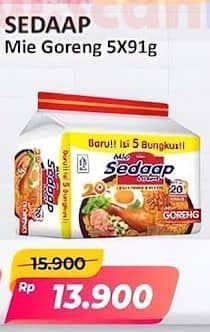 Promo Harga Sedaap Mie Goreng Original per 5 pcs 90 gr - Alfamart