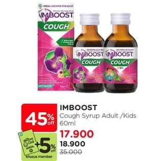 Promo Harga Imboost Cough Kids Syrup  - Watsons
