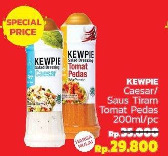 Promo Harga KEWPIE Saus Siram Tomat Pedas, Caesar 200 ml - LotteMart