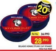 Promo Harga BELLAGIO HOMME Styling Clay Dynamic Hold 90 gr - Superindo