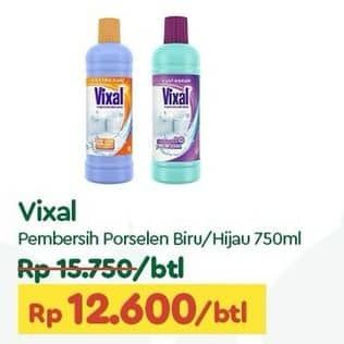 Promo Harga Vixal Pembersih Porselen Blue Extra Kuat, Green Kuat Harum 780 ml - TIP TOP