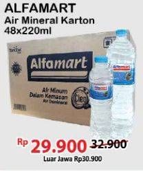 Promo Harga Alfamart Air Mineral per 48 botol 220 ml - Alfamart