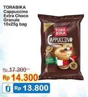 Promo Harga Torabika Cappuccino Extra Choco Granule per 10 sachet 25 gr - Indomaret