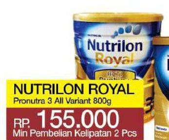 Promo Harga NUTRILON Royal 3 Susu Pertumbuhan All Variants 800 gr - Yogya