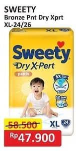 Promo Harga Sweety Bronze Pants Dry X-Pert XL24, XL26 24 pcs - Alfamart