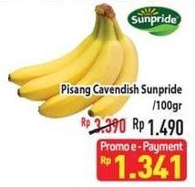 Promo Harga SUNPRIDE Pisang Cavendish per 100 gr - Hypermart