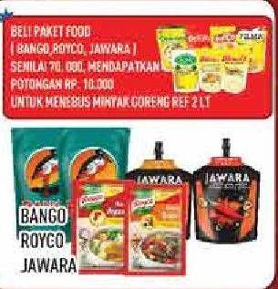 Promo Harga BANGO Kecap Manis/ROYCO Penyedap Rasa Ayam/JAWARA Sambal  - Hypermart