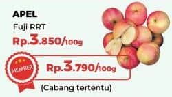 Promo Harga Apel Fuji RRT per 100 gr - Yogya