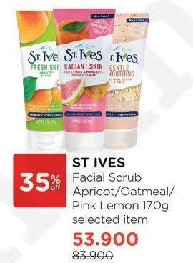 Promo Harga ST IVES Facial Scrub Apricot, Oatmeal, Pink Lemon, Selected Item 170 gr - Watsons