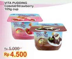 Promo Harga VITA PUDDING Pudding Coklat, Strawberry 105 gr - Indomaret