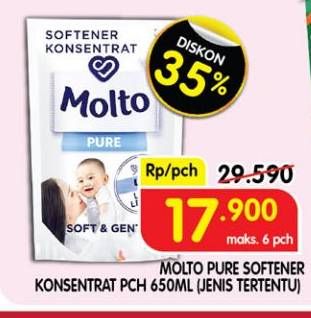 Promo Harga Molto Softener Ultra Pure 650 ml - Superindo