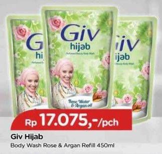 Promo Harga GIV Hijab Body Wash Rose Water Argan Oil 450 ml - TIP TOP
