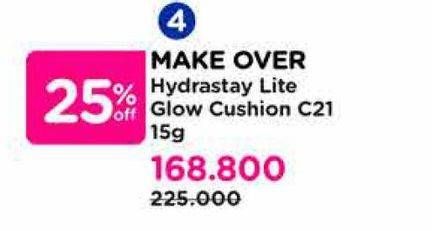 Promo Harga Make Over Hydrastay Lite Glow Cushion C21 Pink Ivory  - Watsons