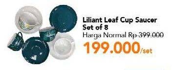 Promo Harga Cup Saucer Liliant 8 pcs - Carrefour