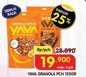 Promo Harga Yava Granola Bites All Variants 125 gr - Superindo