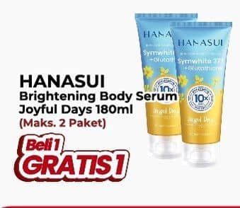 Promo Harga Hanasui Body Serum Symwhite 377 + Glutathione Joyful Days 180 ml - Yogya