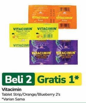Promo Harga Vitacimin Vitamin C - 500mg Sweetlets (Tablet Hisap) Sweet Orange, Juicy Blueberry, Fresh Lemon 2 pcs - TIP TOP
