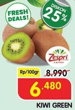 Promo Harga Kiwi Green Zespri per 100 gr - Superindo