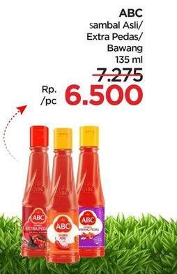 Promo Harga ABC Sambal Asli, Extra Pedas, Bawang Pedas 135 ml - Lotte Grosir