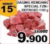 Promo Harga Daging Rendang Sapi Frozen, Defrost per 100 gr - Giant