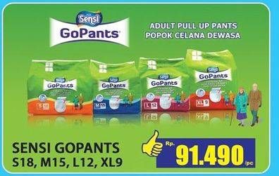 Promo Harga Sensi GoPants Adult Diapers S18, M15, XL9, L12  - Hari Hari