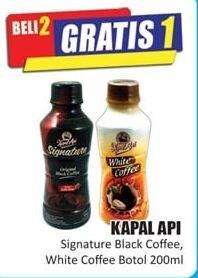 Promo Harga KAPAL API Signature Black Coffee, White Coffee 200 mL  - Hari Hari